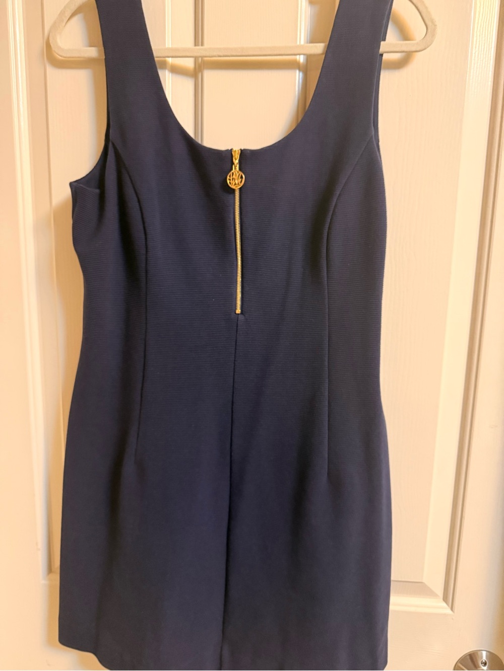 Lilly Pulitzer Nicolette Navy Sleeveless Dress with Gold Zip